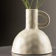 VENTURE DESIGN Vivi vase, m. hank - beige/sorte prikker stentj (24x24x25H)