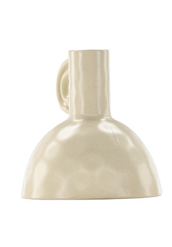 VENTURE DESIGN Vivi vase, m. hank - beige/sorte prikker stentj (24x24x25H)