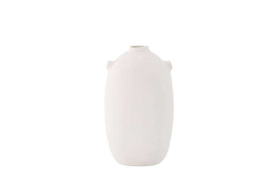 VENTURE DESIGN Madi vase, rund - offwhite stentj (17x17x28H)