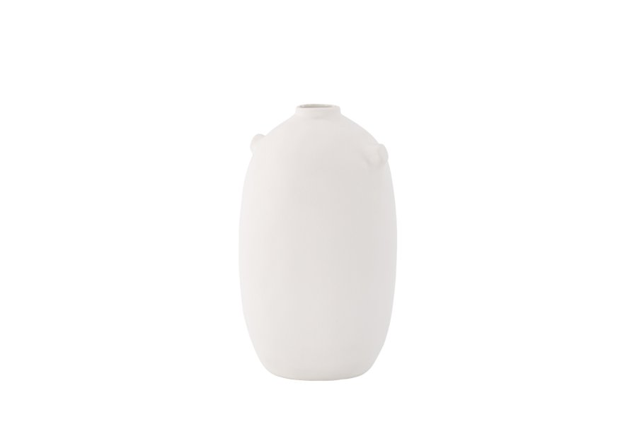 VENTURE DESIGN Madi vase, rund - offwhite stentj (17x17x28H)