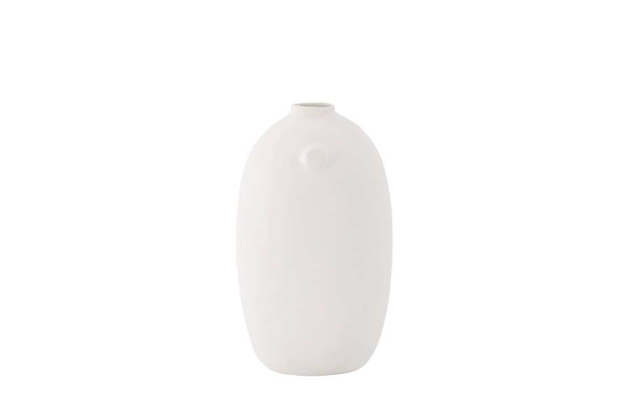 VENTURE DESIGN Madi vase, rund - offwhite stentj (17x17x28H)