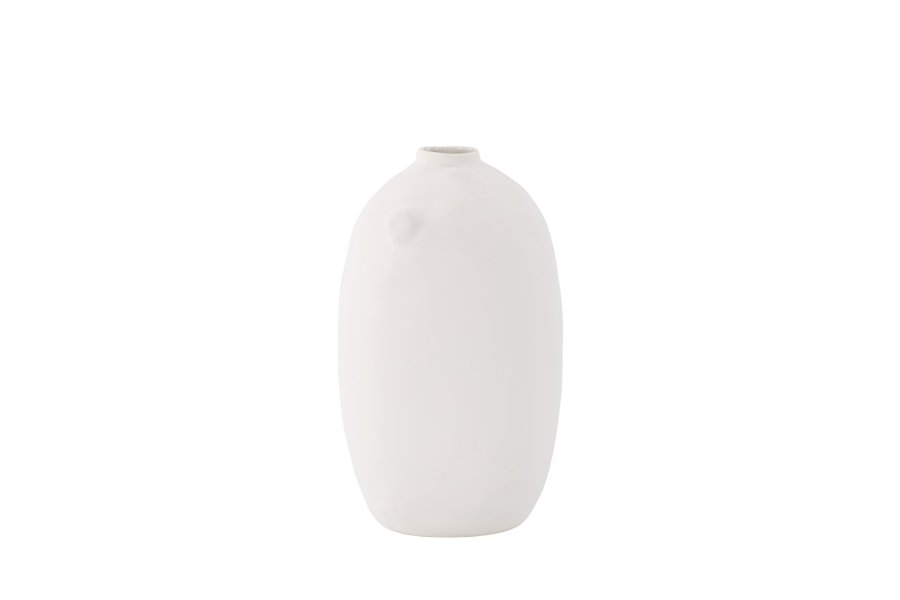 VENTURE DESIGN Madi vase, rund - offwhite stentj (17x17x28H)