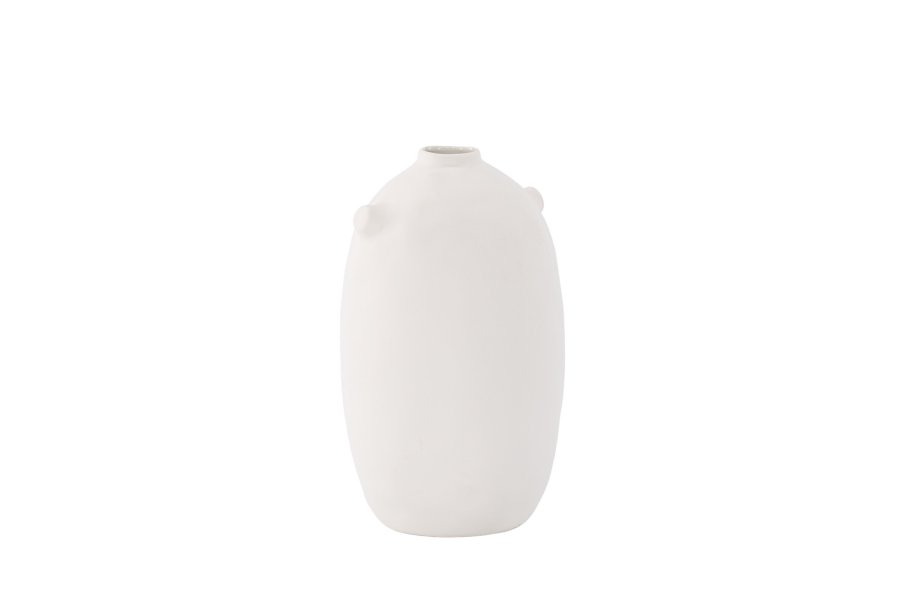 VENTURE DESIGN Madi vase, rund - offwhite stentj (17x17x28H)