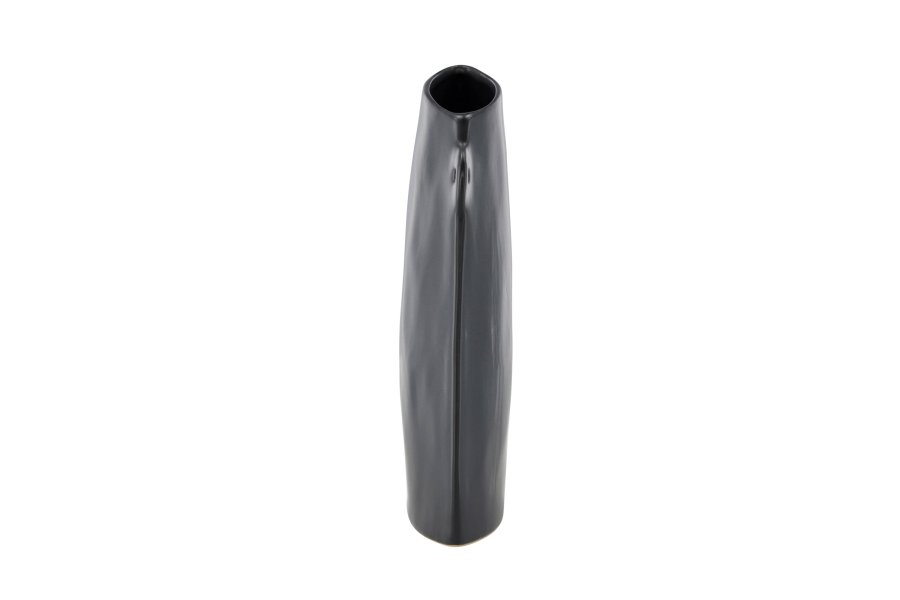 VENTURE DESIGN Hie vase, m. 2 hanke - matsort stentj (14x5x21H)