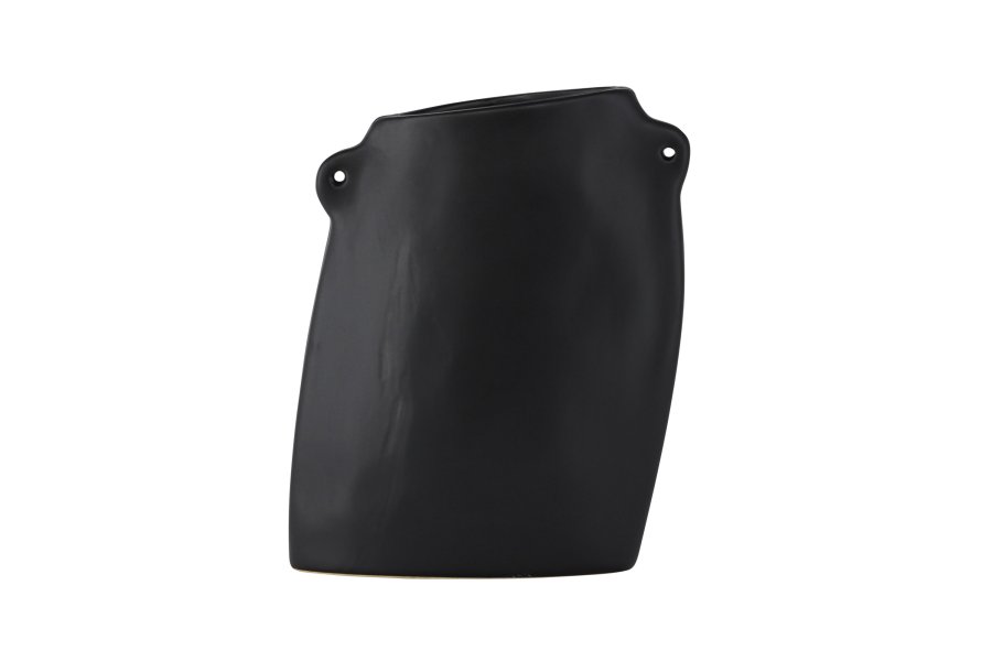 VENTURE DESIGN Hie vase, m. 2 hanke - matsort stentj (14x5x21H)