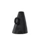 VENTURE DESIGN Ovy vase, m. 1 hank - mat sort stentj (14x13x17H)