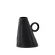 VENTURE DESIGN Ovy vase, m. 1 hank - mat sort stentj (14x13x17H)