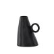 VENTURE DESIGN Ovy vase, m. 1 hank - mat sort stentj (14x13x17H)