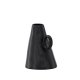 VENTURE DESIGN Ovy vase, m. 1 hank - mat sort stentj (14x13x17H)