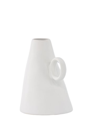 VENTURE DESIGN Ovy vase, m. 1 hank - hvid stentj (14x13x17H)