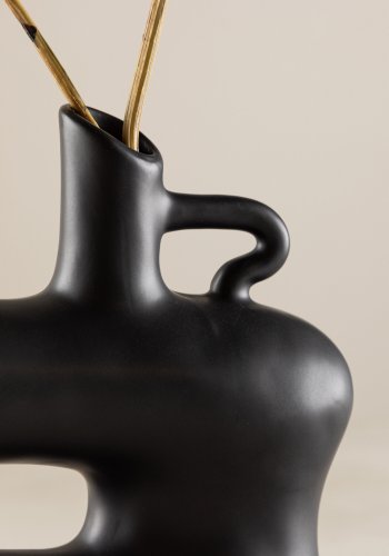 VENTURE DESIGN Dity vase - mat sort stentj (18x7x19H)