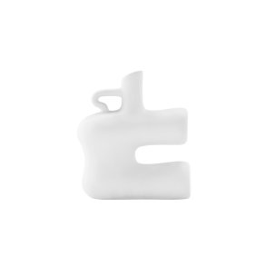 VENTURE DESIGN Dity vase, m. 1 hndtag - hvid stentj (18x7x19H)