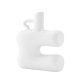 VENTURE DESIGN Dity vase, m. 1 hndtag - hvid stentj (18x7x19H)