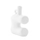 VENTURE DESIGN Dity vase, m. 1 hndtag - hvid stentj (18x7x19H)