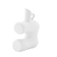 VENTURE DESIGN Dity vase, m. 1 hndtag - hvid stentj (18x7x19H)