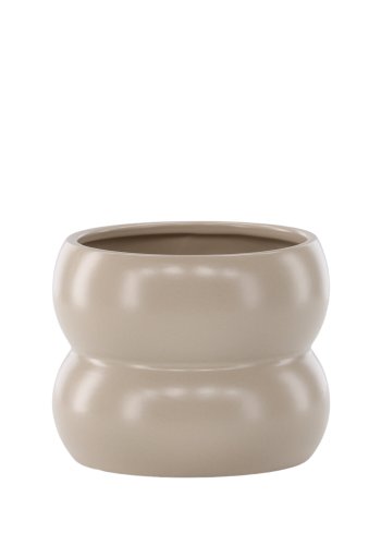 VENTURE DESIGN Dapne potte, rund - mat beige stentj (16x16x13)
