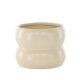 VENTURE DESIGN Dapne potte, rund - beige/sorte prikker stentj (16x16x13)