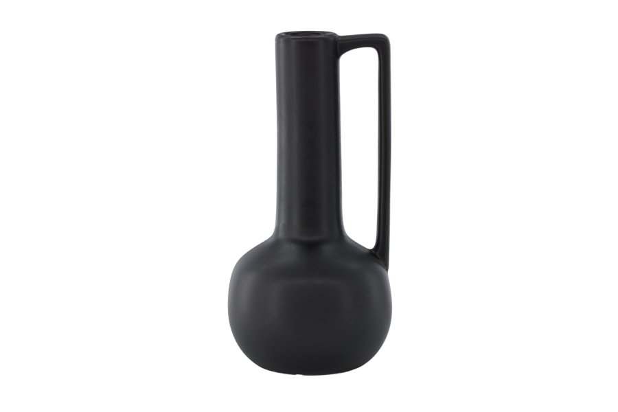 VENTURE DESIGN Allis vase, m. hank - mat sort stentj (18x18x36)