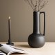VENTURE DESIGN Allis vase, m. hank - mat sort stentj (18x18x36)