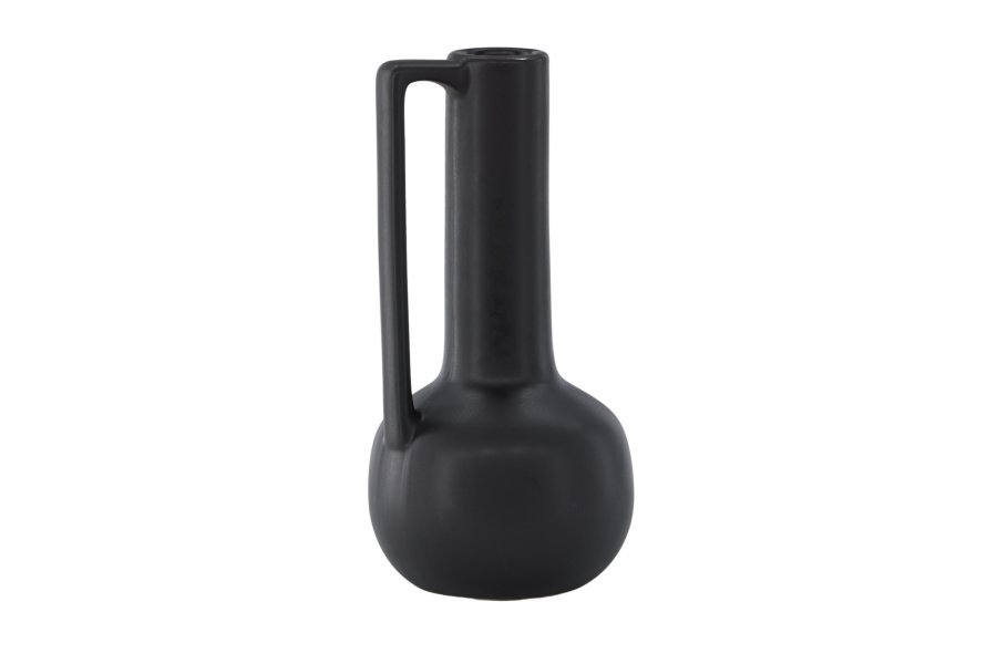 VENTURE DESIGN Allis vase, m. hank - mat sort stentj (18x18x36)