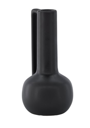 VENTURE DESIGN Allis vase, m. hank - mat sort stentj (18x18x36)