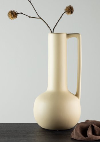 VENTURE DESIGN Allis vase, m. hank - gul stentj (18x18x36)