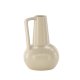 VENTURE DESIGN Lane vase, m. hank - beige/sorte prikker stentj (15x15x22)