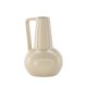 VENTURE DESIGN Lane vase, m. hank - beige/sorte prikker stentj (15x15x22)