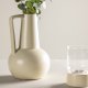 VENTURE DESIGN Lane vase, m. hank - beige/sorte prikker stentj (15x15x22)