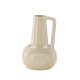 VENTURE DESIGN Lane vase, m. hank - beige/sorte prikker stentj (15x15x22)