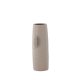 VENTURE DESIGN Cent vase, m. 2 hanke - mat brun stentj (15x15x25,5)