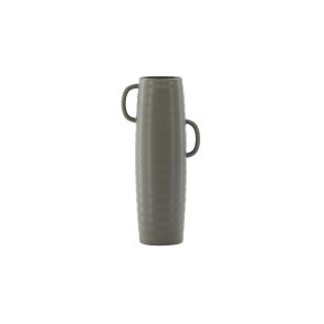 VENTURE DESIGN Cent vase, m. 2 hanke - mrkegr stentj (19x13x41)