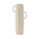 VENTURE DESIGN Cent vase, m. 2 hanke - beige/sorte prikker stentj (19x13x41)