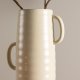 VENTURE DESIGN Cent vase, m. 2 hanke - beige/sorte prikker stentj (19x13x41)