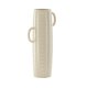 VENTURE DESIGN Cent vase, m. 2 hanke - beige/sorte prikker stentj (19x13x41)
