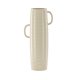 VENTURE DESIGN Cent vase, m. 2 hanke - beige/sorte prikker stentj (19x13x41)