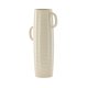 VENTURE DESIGN Cent vase, m. 2 hanke - beige/sorte prikker stentj (19x13x41)