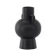 VENTURE DESIGN Cent vase, m. 2 hanke - mat sort stentj (16x16x24)