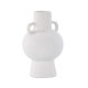 VENTURE DESIGN Cent vase, m. 2 hanke - mat hvid stentj (16x16x24)
