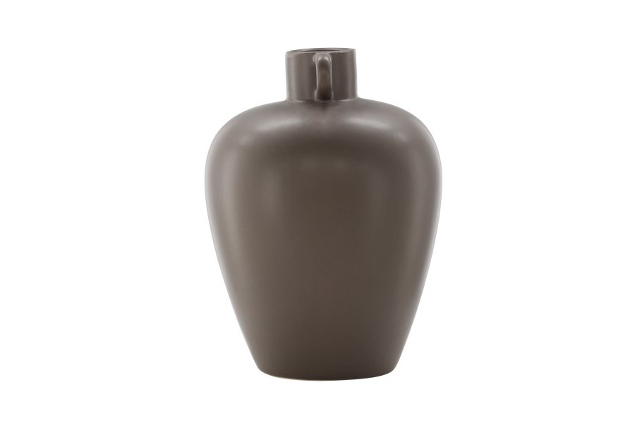 VENTURE DESIGN Cent vase, m. 1 hank - brun stentj (24x24x33)