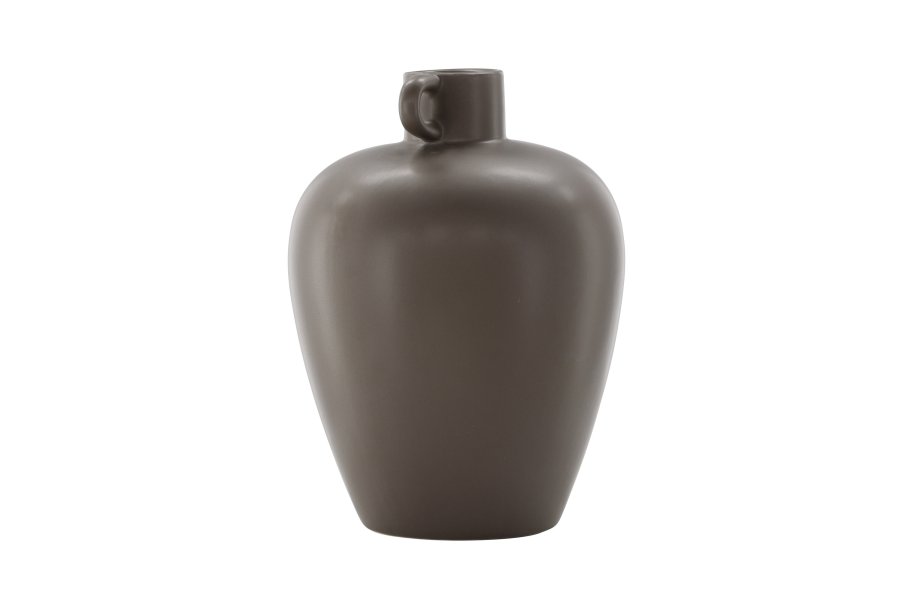 VENTURE DESIGN Cent vase, m. 1 hank - brun stentj (24x24x33)
