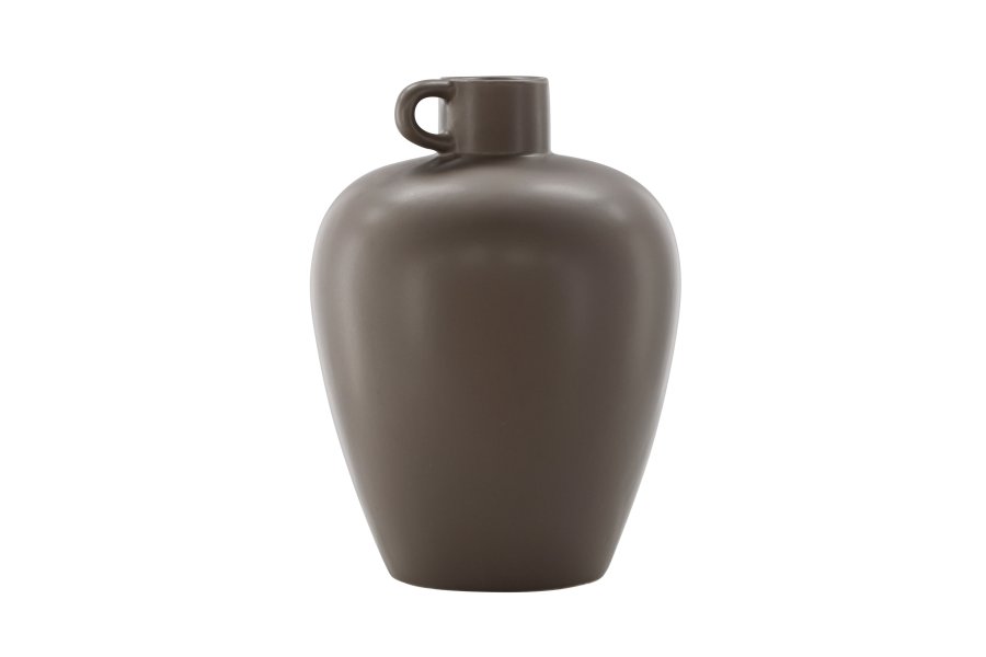VENTURE DESIGN Cent vase, m. 1 hank - brun stentj (24x24x33)