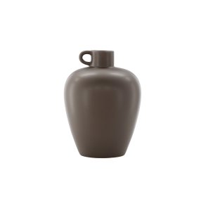 VENTURE DESIGN Cent vase, m. 1 hank - brun stentj (24x24x33)