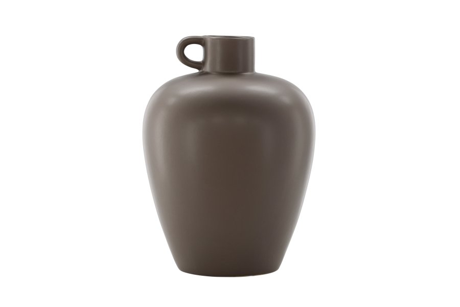 VENTURE DESIGN Cent vase, m. 1 hank - brun stentj (24x24x33)