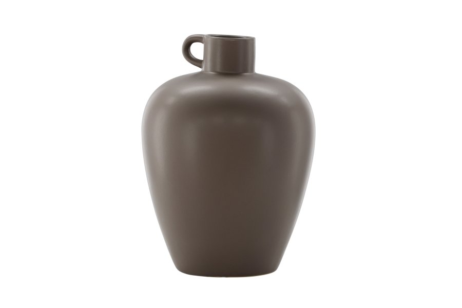 VENTURE DESIGN Cent vase, m. 1 hank - brun stentj (24x24x33)