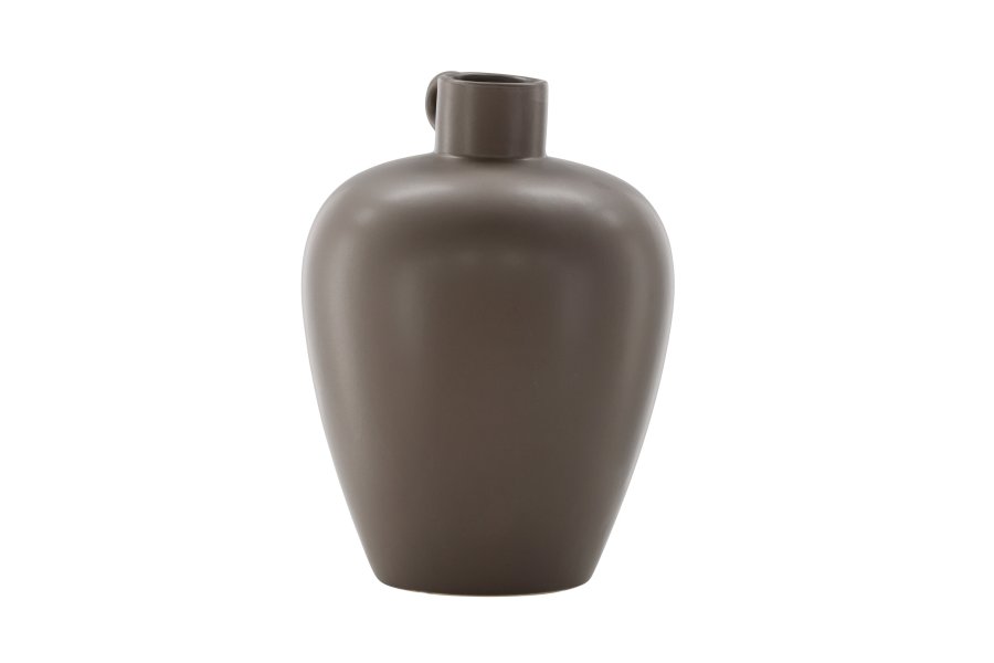 VENTURE DESIGN Cent vase, m. 1 hank - brun stentj (24x24x33)