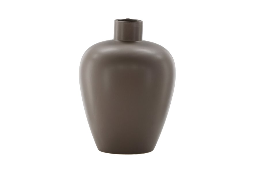 VENTURE DESIGN Cent vase, m. 1 hank - brun stentj (24x24x33)