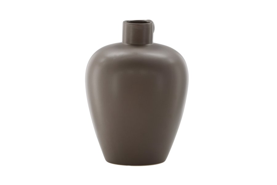 VENTURE DESIGN Cent vase, m. 1 hank - brun stentj (24x24x33)