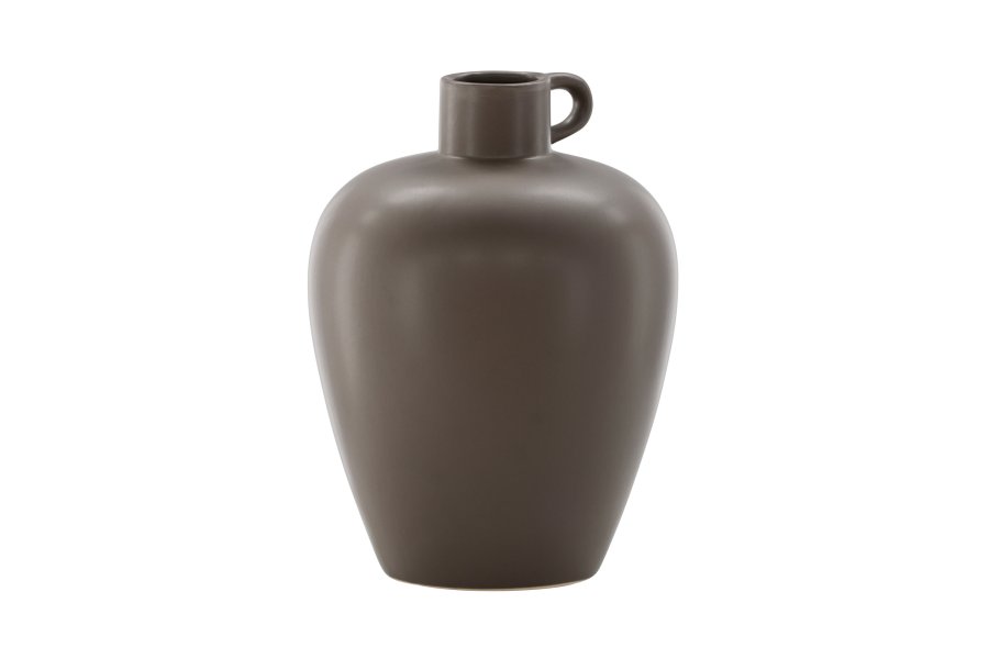 VENTURE DESIGN Cent vase, m. 1 hank - brun stentj (24x24x33)