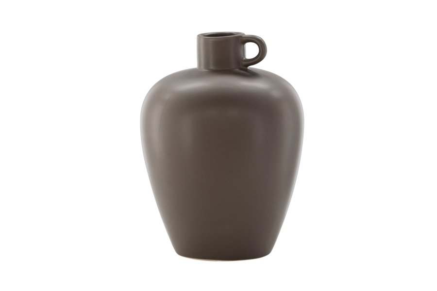 VENTURE DESIGN Cent vase, m. 1 hank - brun stentj (24x24x33)